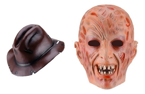 Máscara De Terror De Freddy Krueger Para Halloween, Fiesta