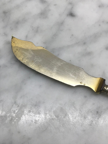 Antiguo Cuchillo Para Untar Plateado (Usado)