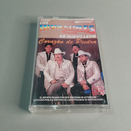 Los Invasores De Nuevo León Cassette 1992 Corazón De Piedra