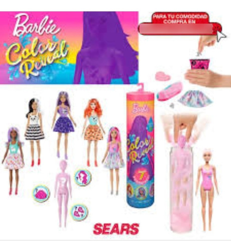 Imagen 4 de 4 de Barbie Color Reveal Original Matel