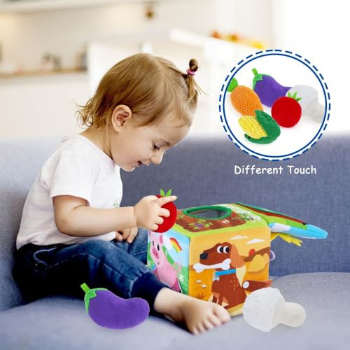 Cubo Sensorial Para Actividades Boca Abajo Juguete Para Bebé