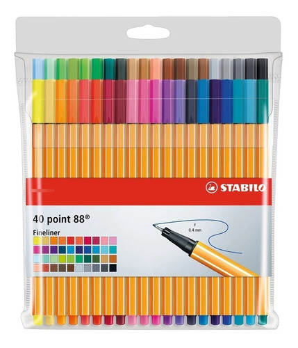 Microfibras Stabilo Point 88 X 40 Colores 