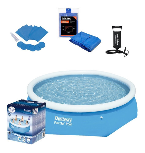 Piscina Inflável 3600l Bestway + Bomba + Capa + Forro