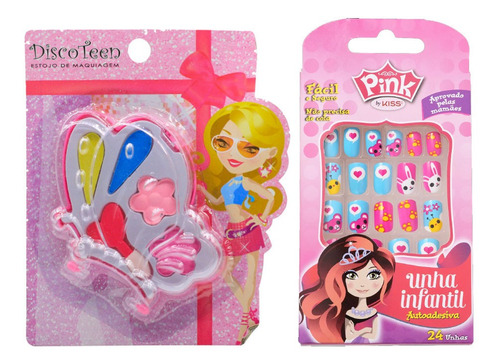 Imagem 6 de 7 de Kit Maquiagem Infantil Batom Pincel Sereia Bz132 + Brinde