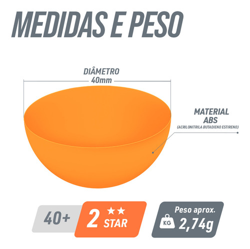 Kit 6 Bolinhas Ping Pong Tênis De Mesa Pista E Campo - Laranja