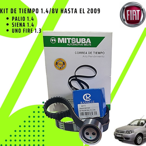 Kit De Tiempo Fiat Uno 1.3/8v Fire Palio 1.4 Hasta 2009 129d