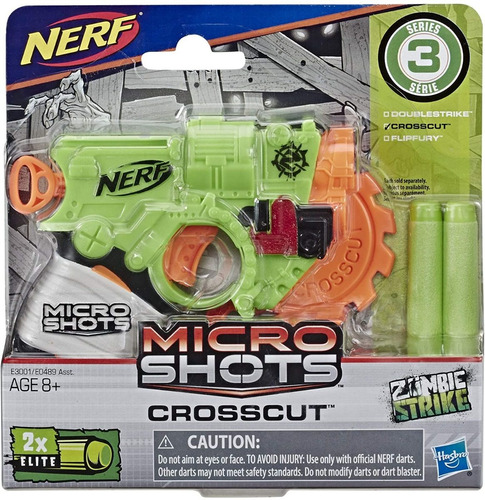 Nerf Lanzador De Corte Transversal Microshots Zombie Strike