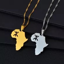 Anniyo-collares Con Colgante De Berberos Con Mapa De África,