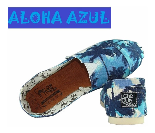Aloha Azul Y Aloha Roja - Alpargatas De Diseño Chequepasa