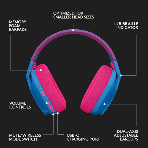 Combo Gaming Logitech G435 + G305 Inalámbrico Lila