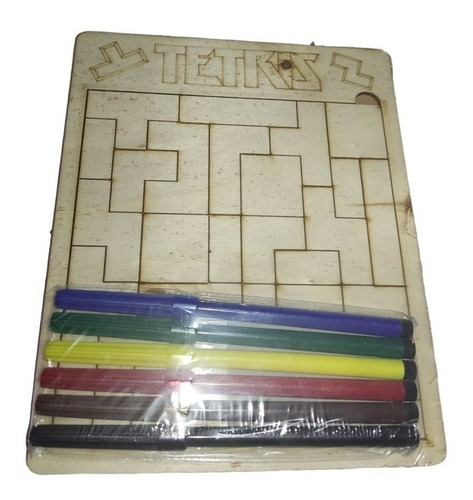 Juego De Madera Tetris Figuras Para Colorear