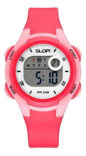 Reloj Slop Deportivo Rosa Sw82152 De Plástico Para Niña