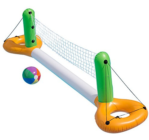 Juego De Voleibol Piscina Juego Inflable Flotante Pisci...