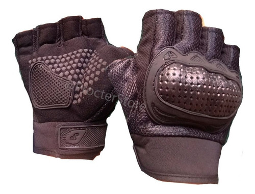 Guantes Medio Dedo Corto Proteccion En Nudillos Moto Bici 