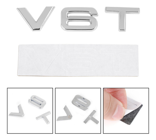 Emblema V6t For Audi A4 A5 A6 A7 Q3 Q5 Q7 S6 S7 S8 S4 S5
