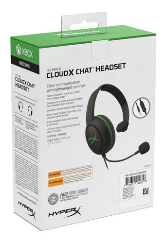 Imagem 1 de 3 de Headset Gamer Hyperx Cloudx Chat Xbox P2 Preto/verde