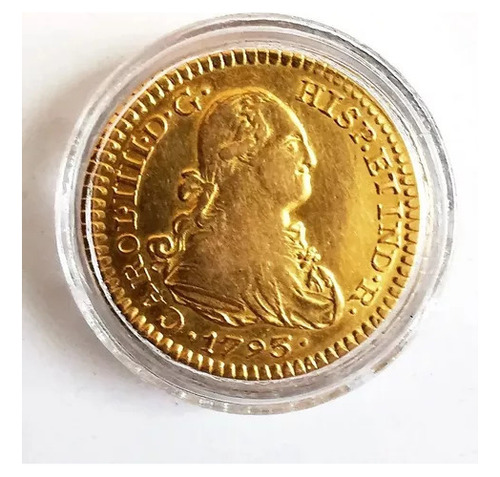 Moneda Un Escudo Oro Original 1793 Mo Carlos Iiii Colonial
