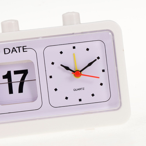 Relógio De Mesa Retrô Com Mudança De Data/dia E Volta