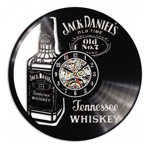 Reloj  Vinilo Botella De Whisky Retro Ideal Regalo