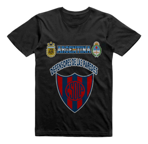 Remera Infantil Negra Defensores Paredes San Rafael