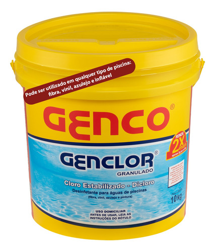 Genclor Genco Concentrado Produtos Para Piscinas 10kg