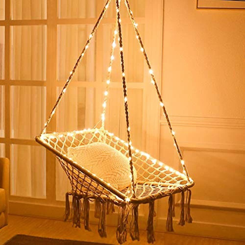 Kinden Hamaca Silla Macrame Swing  Cuadrado Ergonomico Com