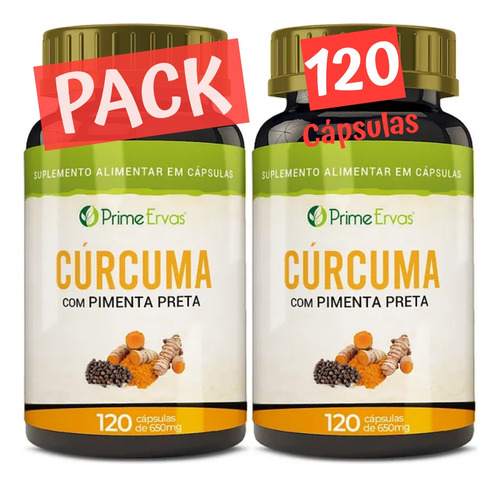 Pack X 2 Unid Curcuma + Pimienta Negra 240 Cápsulas Promo