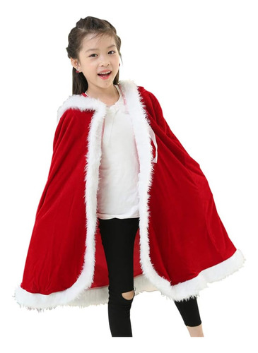 Bata De Papá Noel De Navidad Para Niños Adultos, Capa Con Ca