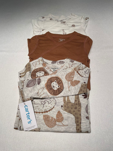 Pack 3 Bodys Carters M/larga - 12m - Nene - Selva