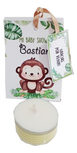 Souvenirs Baby Shower Velitas De Noche Animales Selva X20u