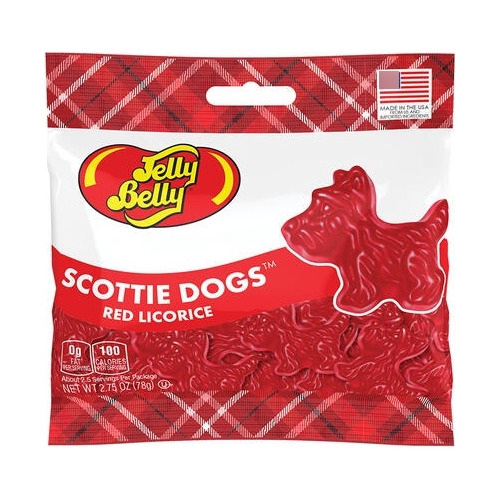 Jelly Belly Perros Scottie Regaliz Rojo Bolsa Gomita 79 Gr