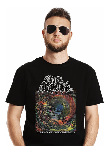 Polera Cryptic Slaughter Stream Of Consciousness Metal Impre