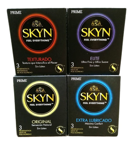 Preservativos Prime Skyn Mixto 12 Cajitas X 3 Sin Latex