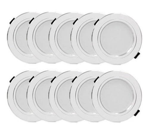 10pcs Lámpara Led Del Panel 9w Foco Empotrable Maceta Luz Bl