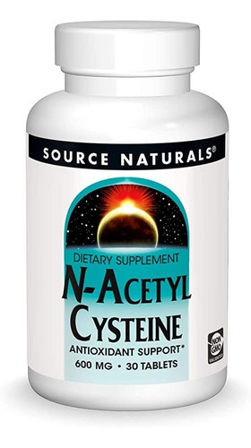 N-acetilcisteína 600 Mg Source Naturals, Inc. 30 Pestañas G