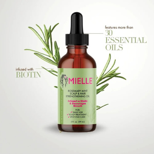 . . Fortalecedor Del Cabello Orgánico Mielle Menta Y Romero