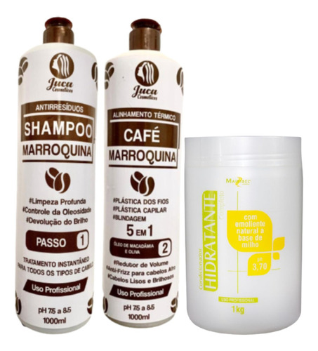 Kit Progressiva Café Marroquina 2x1l + Cond Hidratante Milho