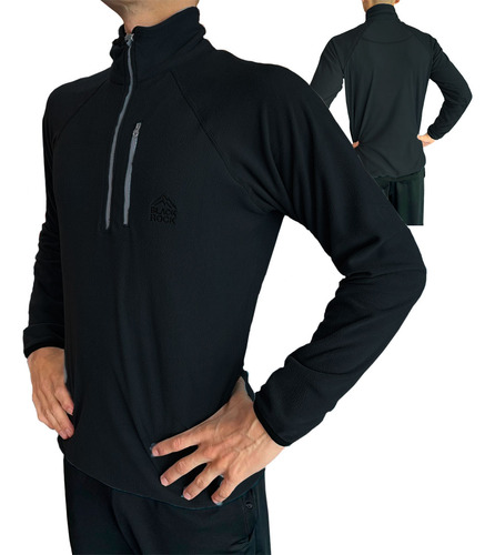 Buzo Hombre Deportivo Micropolar Black Rock Urbana Liviana