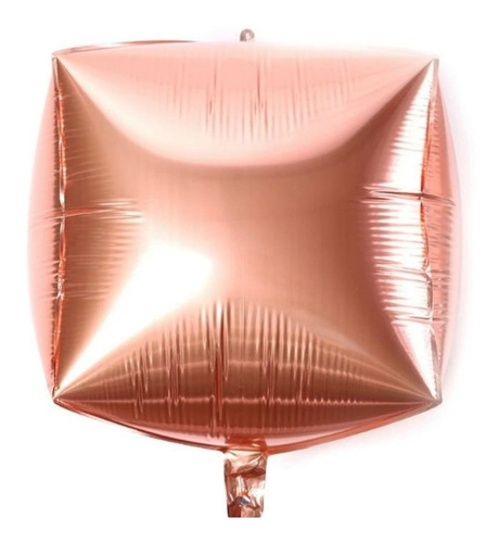 Globo 2 Piezas Orbz Cubo 24  Rose Gold Fiesta Decoracion