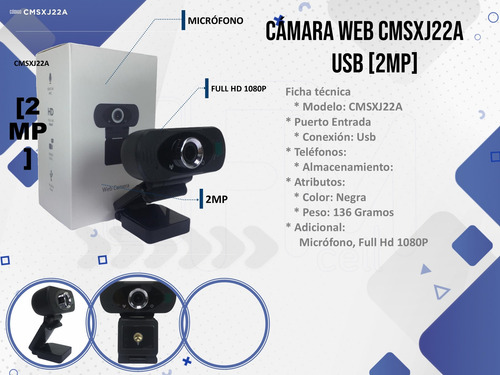 Imagen 4 de 4 de Camara Web Usb Full Hd 1080p Con Audio