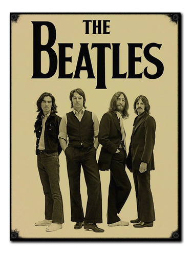 #1309 - Cuadro Vintage 30 X 40 - The Beatles Poster No Chapa
