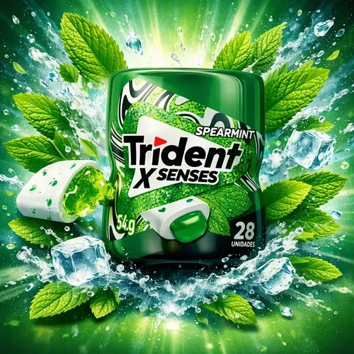 Trident Xsense Chiclete Premium Refrescância Duradoura Horte