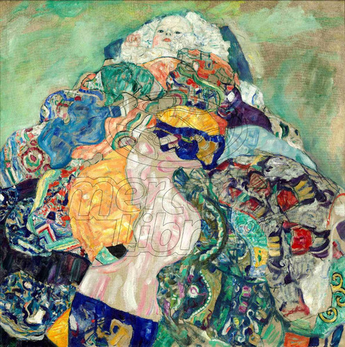 Lienzo Canvas Arte Simbolismo Gustav Klimt Bebe Cuna 90x90