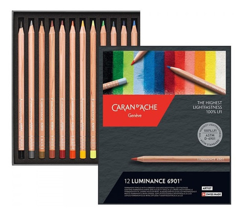 Estuche Con 12 Lapices De Color Caran D´ache Luminance