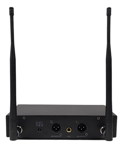 Microfono Inalambrico Hugel De Mano Dual Uhf Jru-300 Color Negro