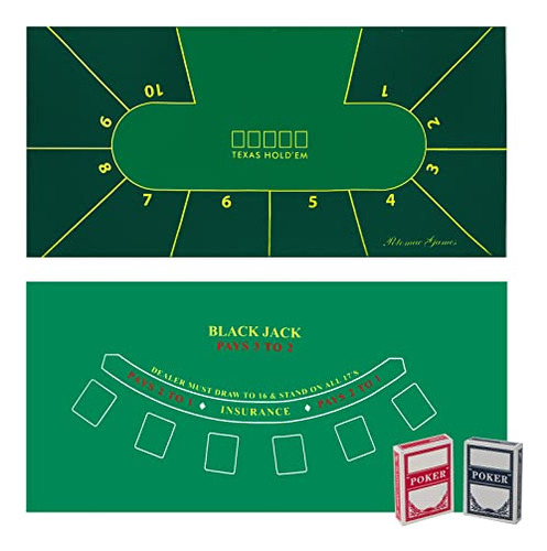 Juego De Blackjack Y Decoración De Mesa De Póquer. Juegue 