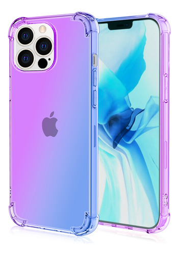 Dabuna Funda Para iPhone Max Se Plus Pro Mini Case,transparente Colores Degradados Protectora De Cámara Anticaída Bumper