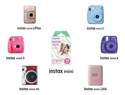 Imagen 4 de 4 de Fujifilm Cartucho Fuji Instax Mini Stripes 10 Hojas