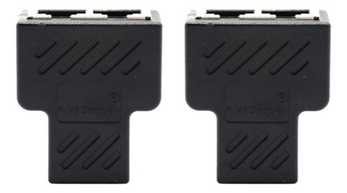 A 2 Uds Rj45 Divisor Adaptador Ethernet 8p8c Conector 1a