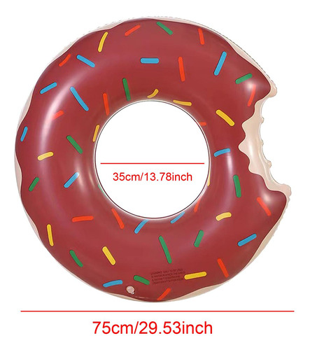Anillo De Natación Grueso, Diámetro Exterior 75cm Café